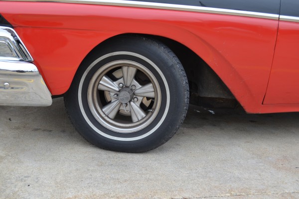 custom wheel on a 1958 ford ranch wagon