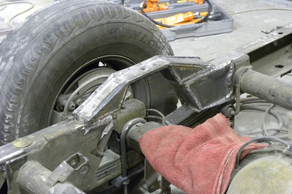 custom frame notch fabrication for a hotrod truck
