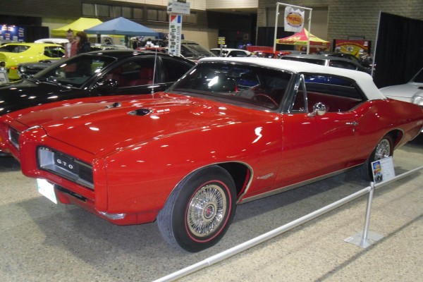 red pontiac gto convertible, second gen