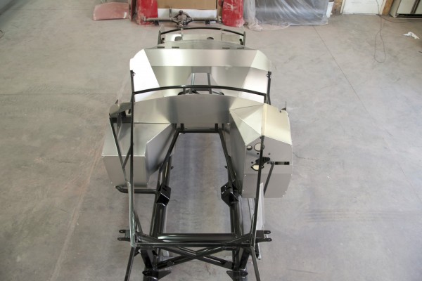 kit car body panels installed on chassis
