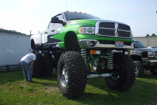 lifted late model ram monster truck