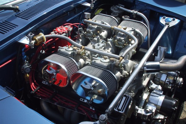 custom engine setup in a corvette