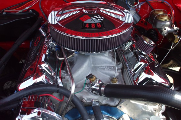 489 turbo jet v8 engine custom air cleaner decal