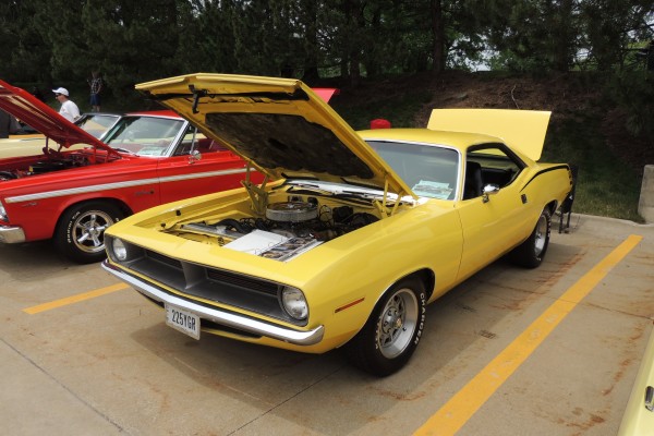 yellow 1970 Plymouth Barracuda