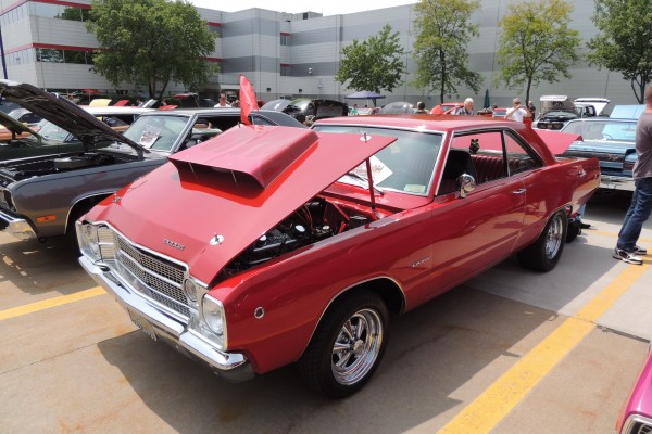 red 1968 Dodge Dart muscle car
