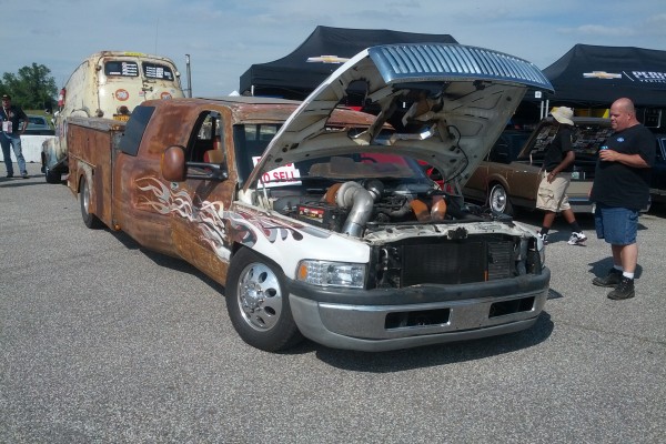 custom hot rod flatbed hauler truck