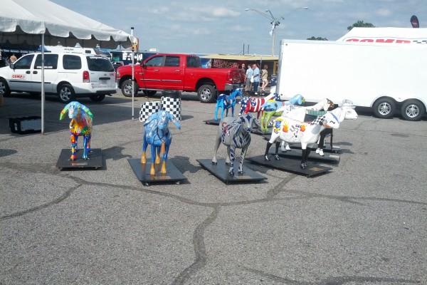 custom painted goats