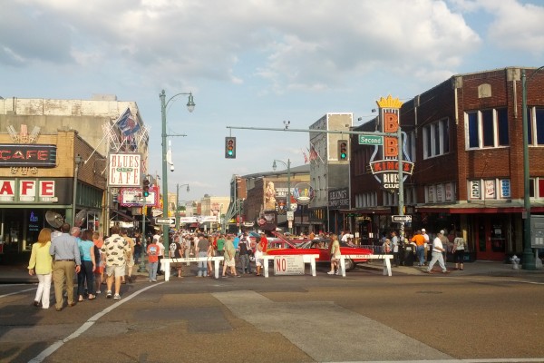 street closed for a car show