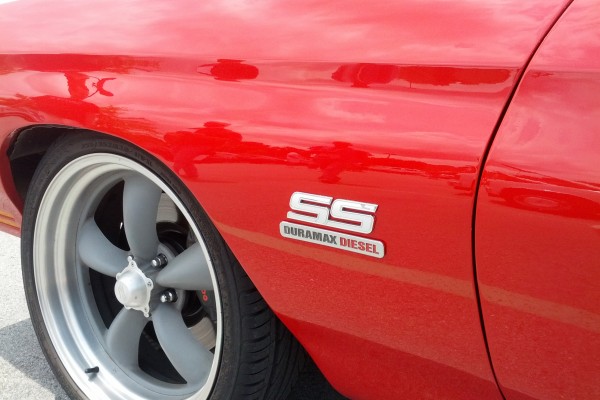 ss duramax diesel fender badge