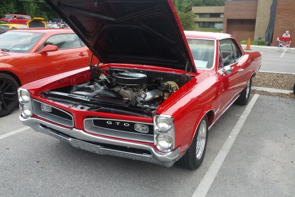 red 1966 pontiac gto coupe