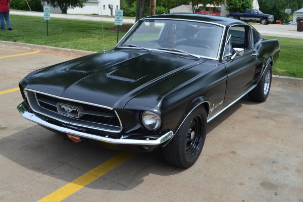1967 Ford Mustang, front grille quarter shot