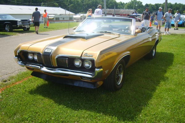 gold and black mercury cougar eliminator convertible