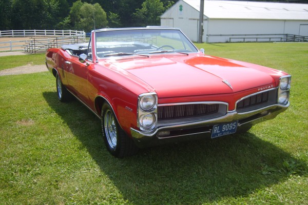 red 1967 pontiac tempest convertible