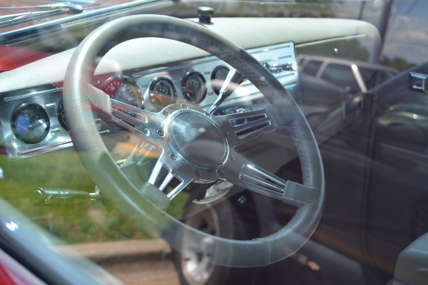 interior of a custom antique plymouth coupe