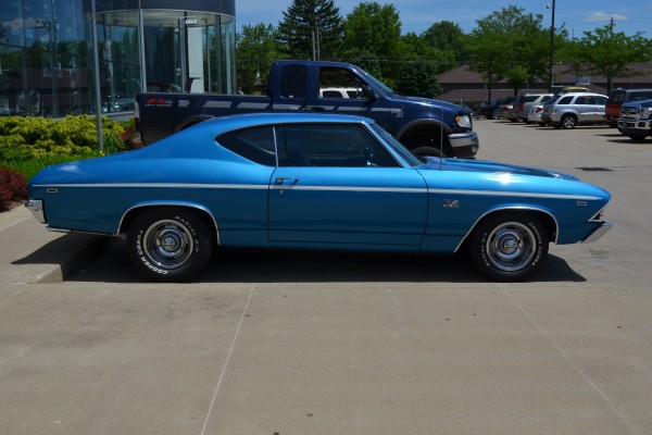 side profile shot of a 1969 Chevrolet Chevelle Malibu SS