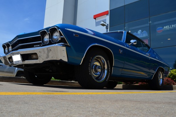 font low profile shot of a 1969 Chevrolet Chevelle Malibu SS