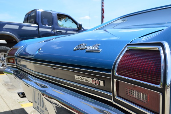 rear trunk emblems on a 1969 Chevrolet Chevelle Malibu SS