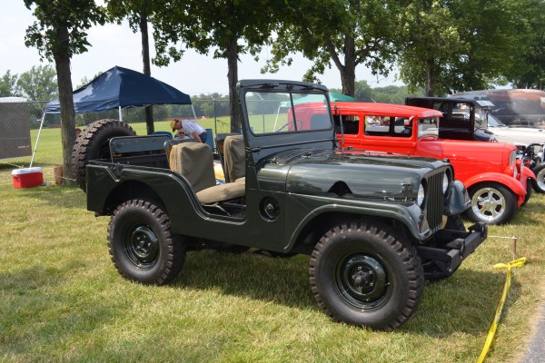 vintage green jeep m38A1 military CJ-5