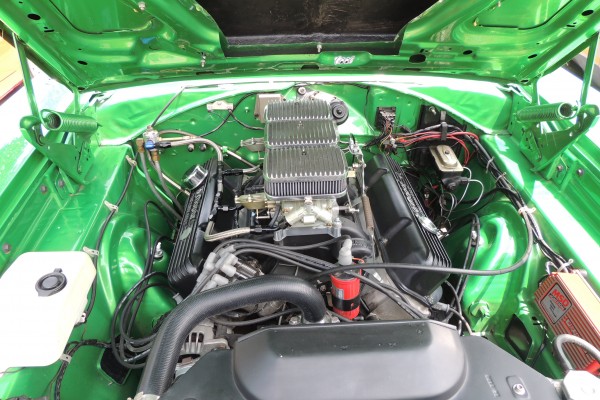 six pack magnum v8 engine in a classic mopar muscle car