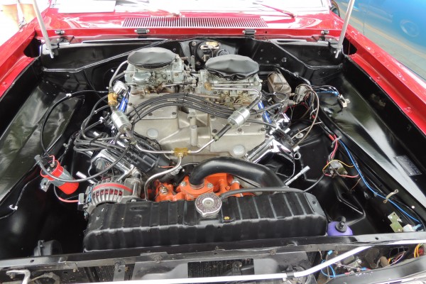 cross ram mopar v8 in a classic muscle car