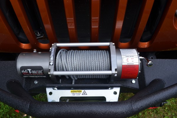 westin winch installed on a jeep wrangler JK