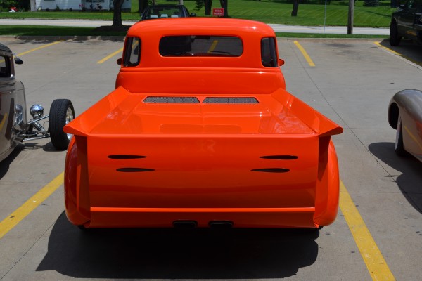 custom 1948 chevy hot rod truck, rear
