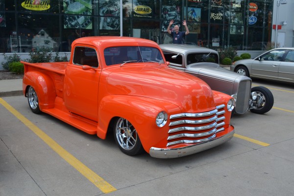custom 1948 chevy hot rod truck, side