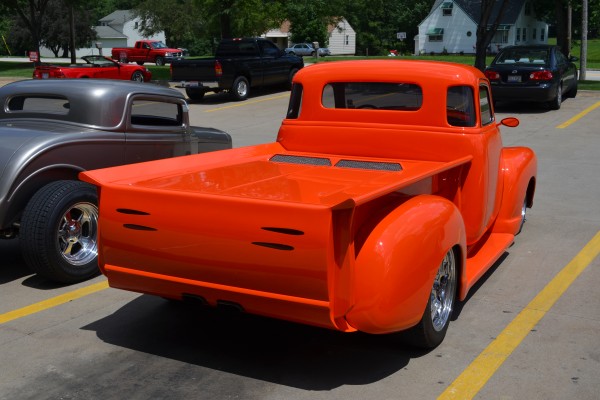 custom 1948 chevy hot rod truck, rear