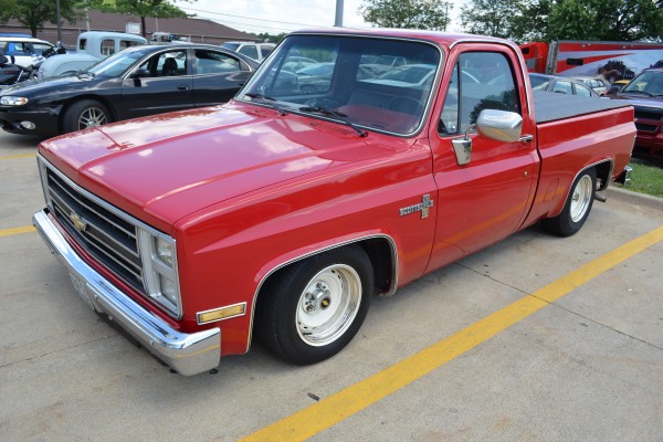 Chevy c10 squarebody truck at Summit Racing, front