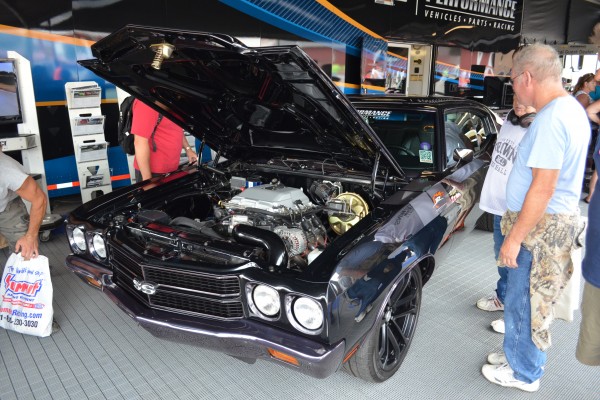 Custom chevy chevelle ss on display