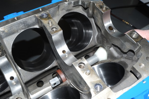 Roller cam bearings on a Ford 598 Big Block