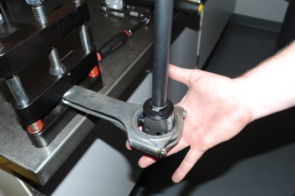 check bearing clearance with a bore gauge