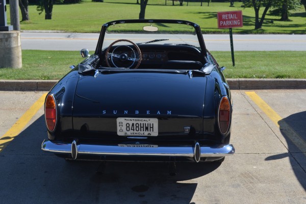Black Sunbeam Tiger rear