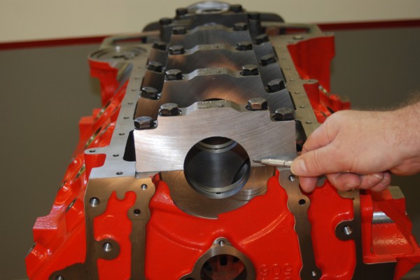 pointing to main bearing bores on a big block chevy v8