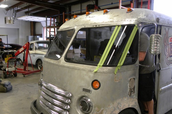 new windshield glass going into a 1949 chevy kurbmaster step van