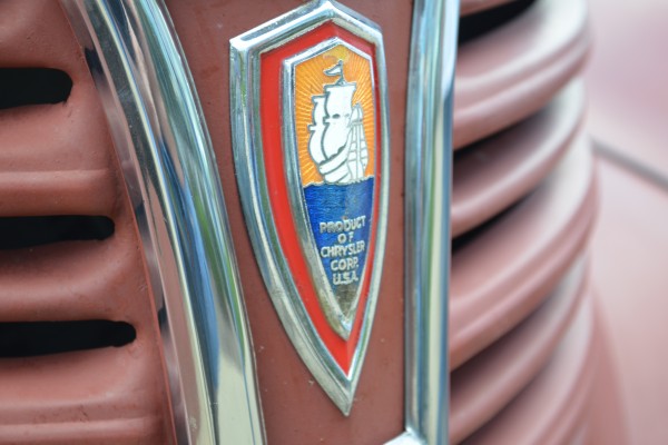 1941 Plymouth Pickup hood badge with ship