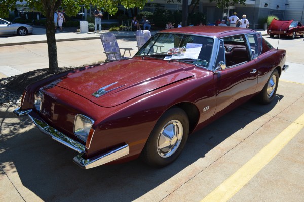square headlight maroon Studebaker avanti coupe