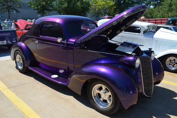 purple prewar studebaker hot rod