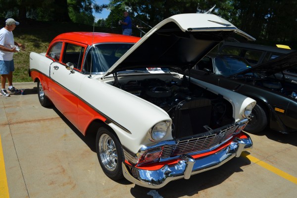 1956 chevy custom coupe at Summit Racing car show, 2013