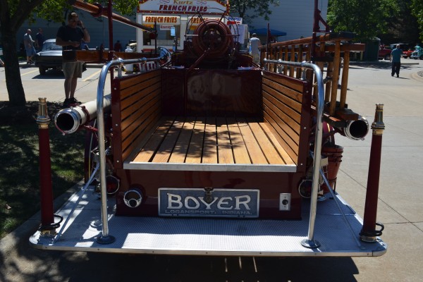 vintage boyer fire truck, rear