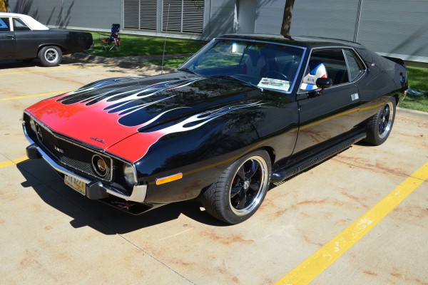 AMC AMX with flame paint job