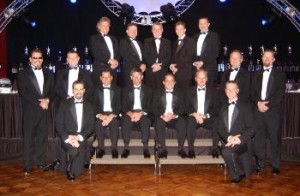Mark Thomas poses with all the IHRA champions in 2006.