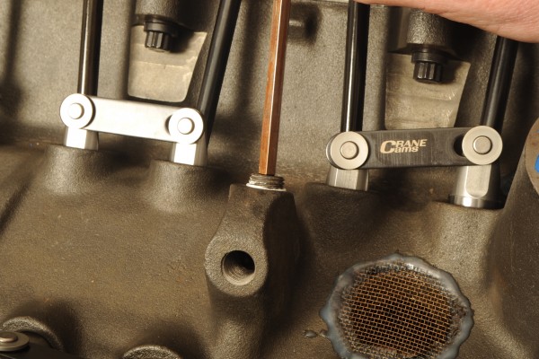 close up of lifters in an engine valley