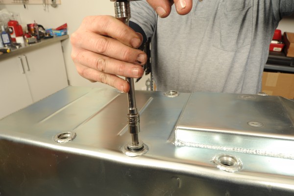 plugging oil pan stud holes