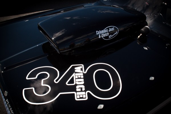 340 wedge mopar hood decal