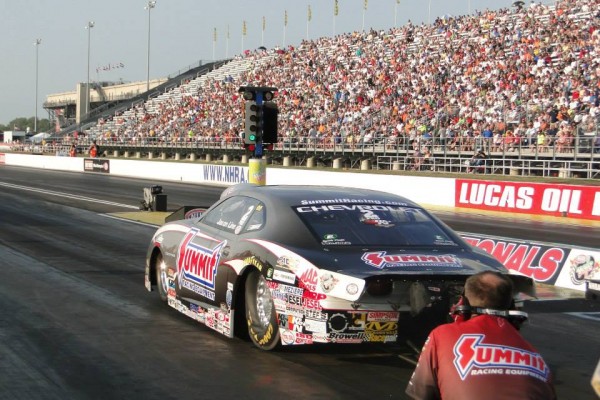 Summit Racing Pro Stock Camaro launching at 2013 Chevrolet Performance U.S. Nationals