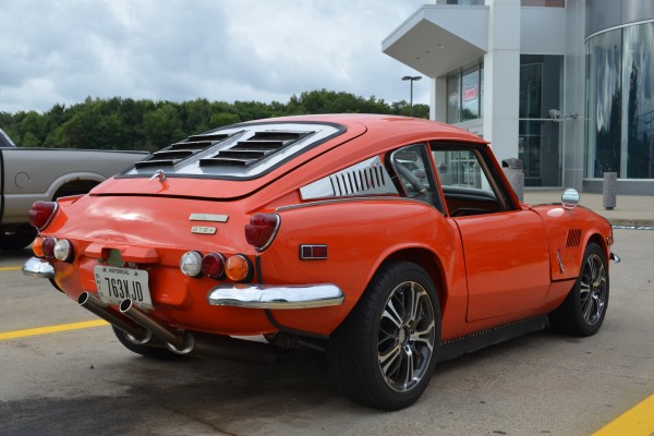 rear view of a 1969 triumph spitfire Mk. III GT6+