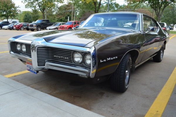 Vintage Pontiac Le Mans Coupe Parked at Summit Racing