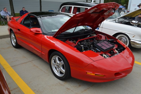 fourth gen Pontiac firehawk at car show