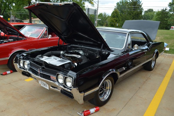 black oldsmobile cutlass 442 hardtop coupe